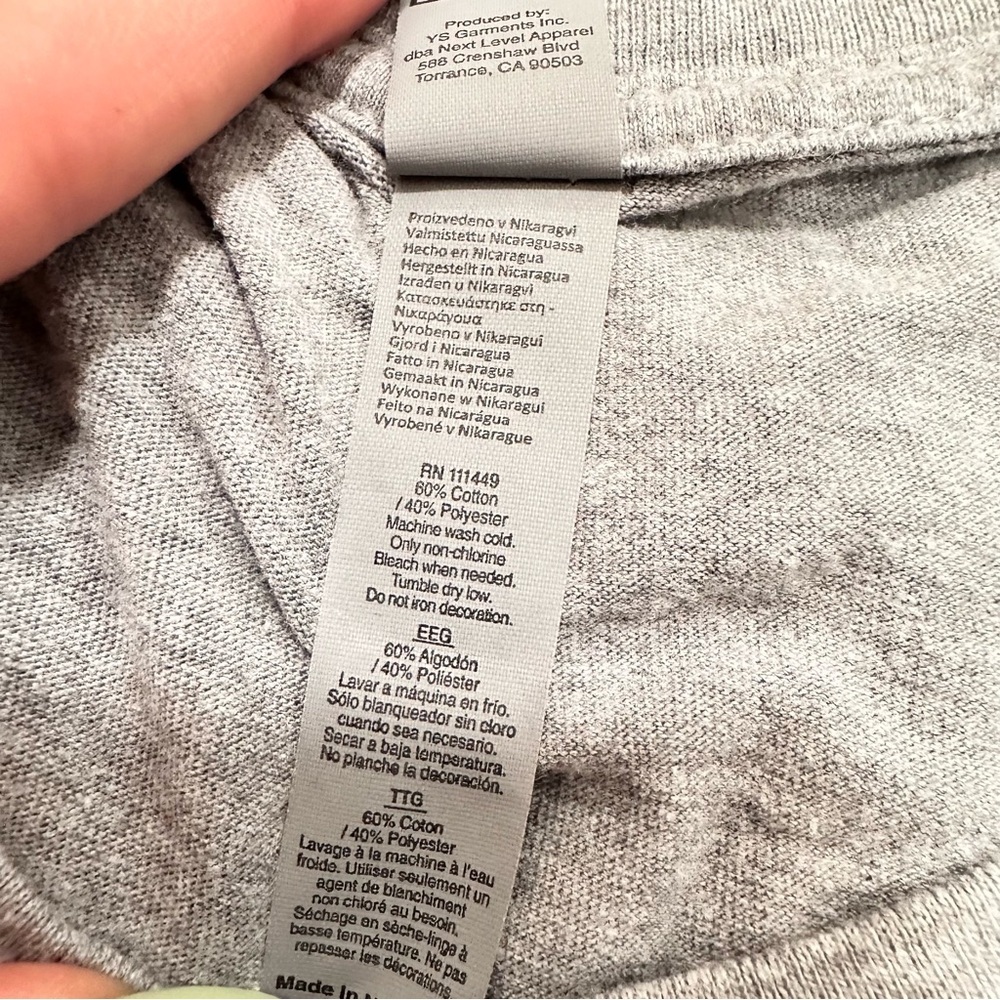 4/$20 Gray Men’s Graphic T-Shirt, Comfy Oversized 0038 - Picture 5 of 7